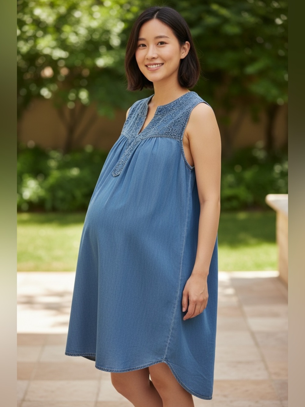 Liz Lange Maternity Denim Tunic Dress S